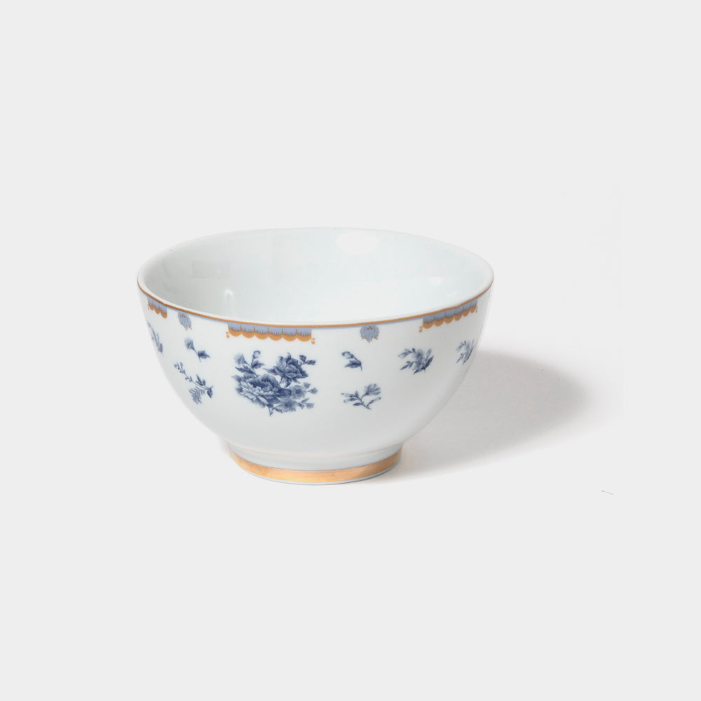 Kit Bowl Vaso Coleção Blue Roses 12 Peças