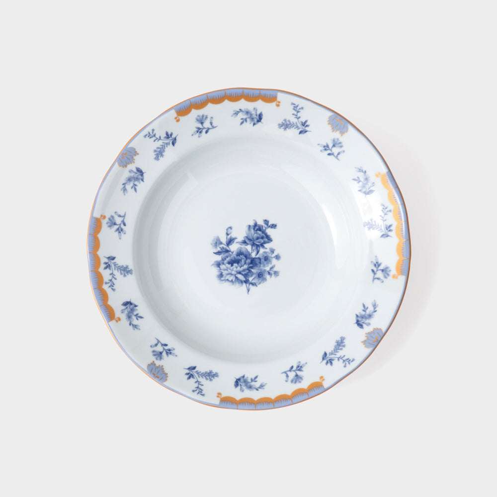 Kit Prato Fundo "Blue Roses" 4,6,8 e 12 Peças