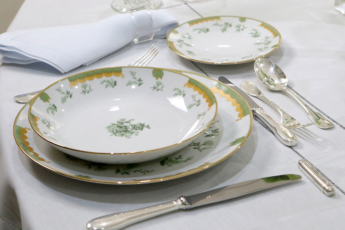 Kit Prato Fundo Coleção "Fleur" 4,6,8 e 12 Peças