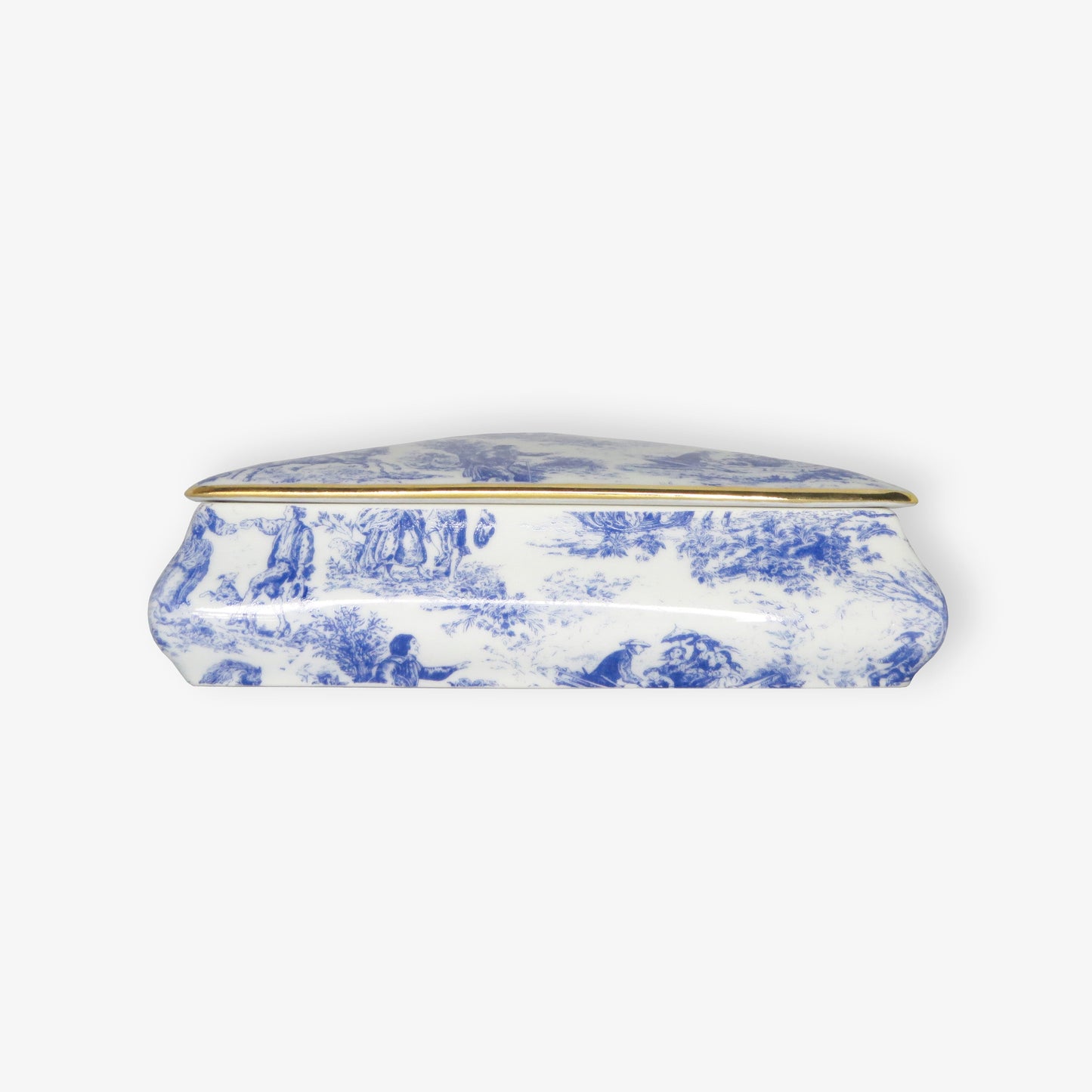 Caixa retangular Grande com tampa Porcelana especial Coleção "Toile de Jouy"