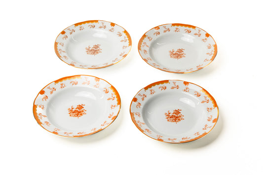 Kit Prato Fundo Coleção "Laranjeira Imperial" 4 Peças