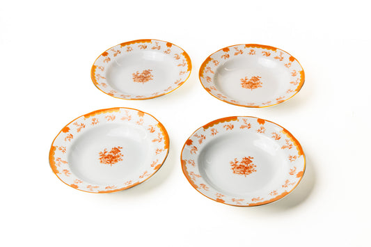 Kit Prato Fundo Coleção "Laranjeira Imperial" 12 Peças