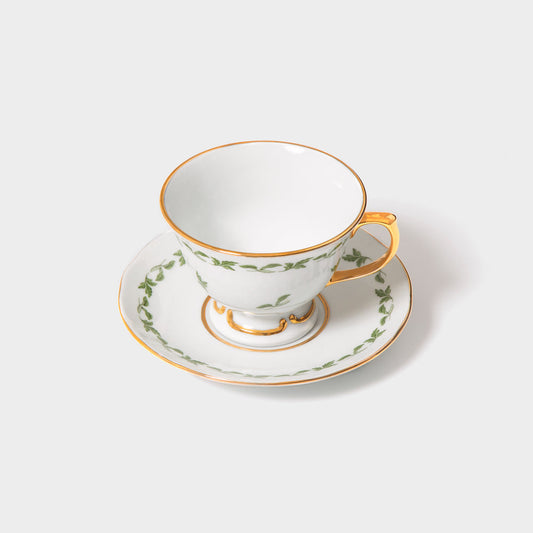 Xícara de café com pires Porcelana especial Coleção "Toile Eras"