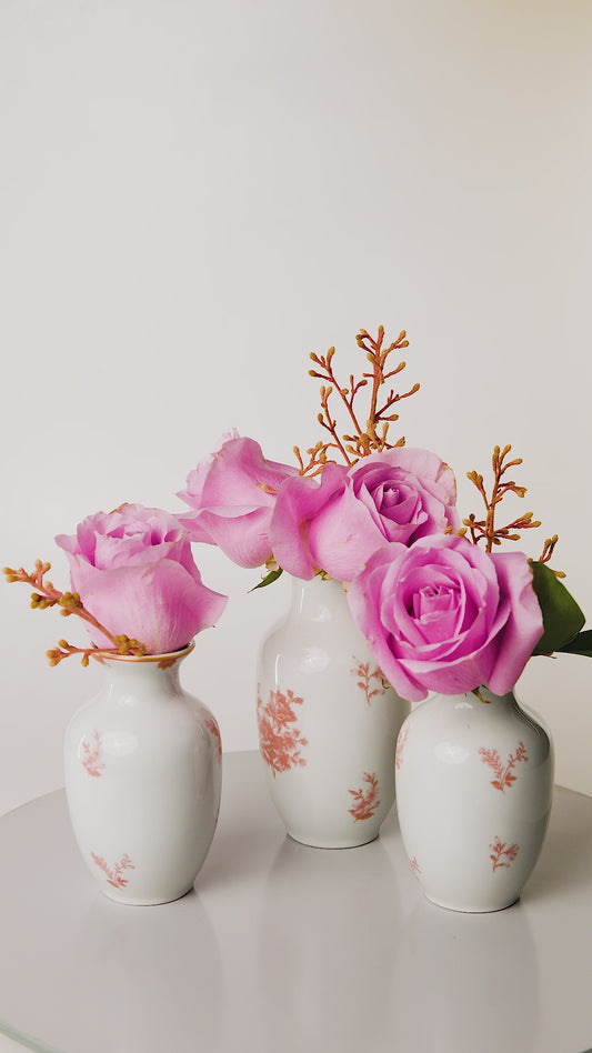 Kit Vaso Petit Coleção "Jardim de Xangai" 12 cm 3 Peças