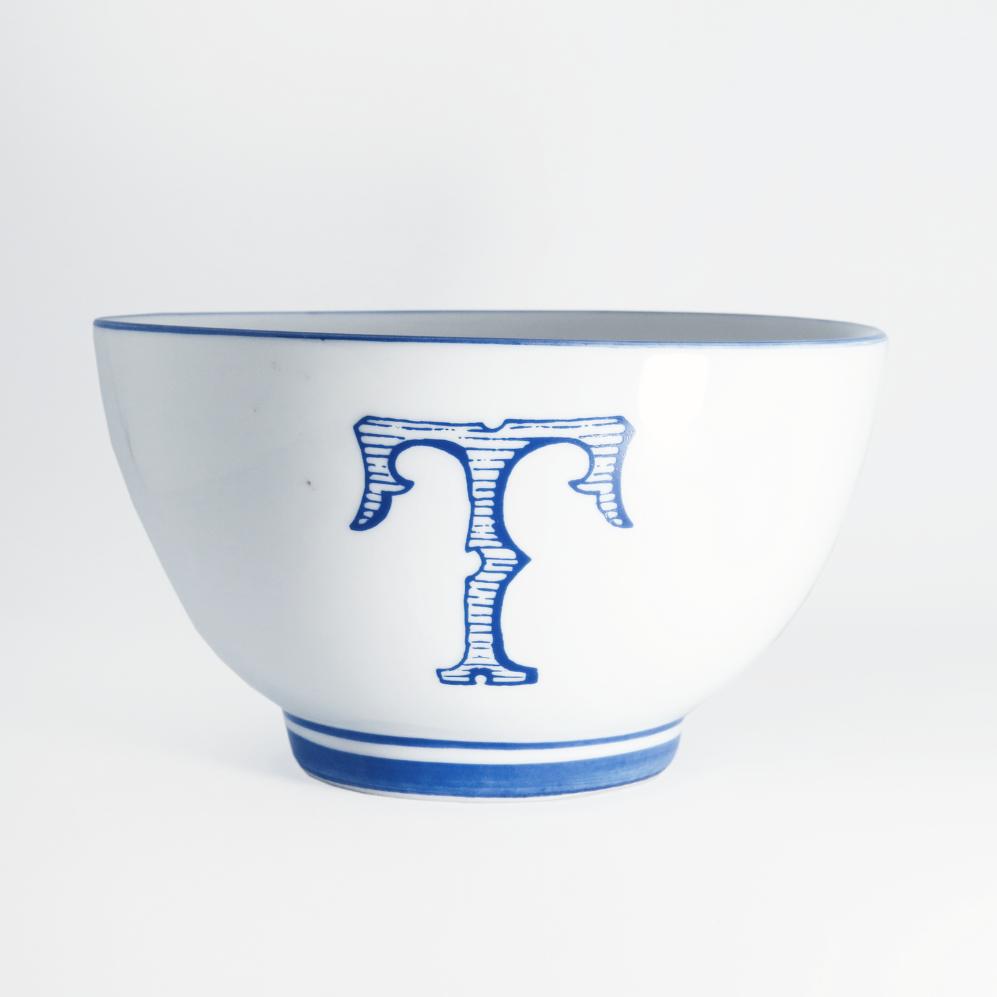 Bowl Vaso Grand Coleção "Monograma" Azul